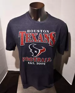 NFL HOUSTON TEXANS Herren T-Shirt Größe Large Neu ohne Etikett blau hellbraun TEXANS EST 2002 - Bild 1 von 4