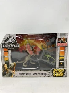 Neu Jurassic World Dilophosaurus Compsognathus Destruct-A-Saurs Mattel - Bild 1 von 6