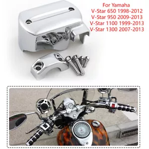 Chrome Brake Master Cylinder Cover For Yamaha V Star XVS 1100 650 Custom Classic - Picture 1 of 13