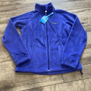 New Women Columbia Fleece Jacket Benton Springs Full Zip Blue Purple M L Xl 2Xl - Picture 1 of 2