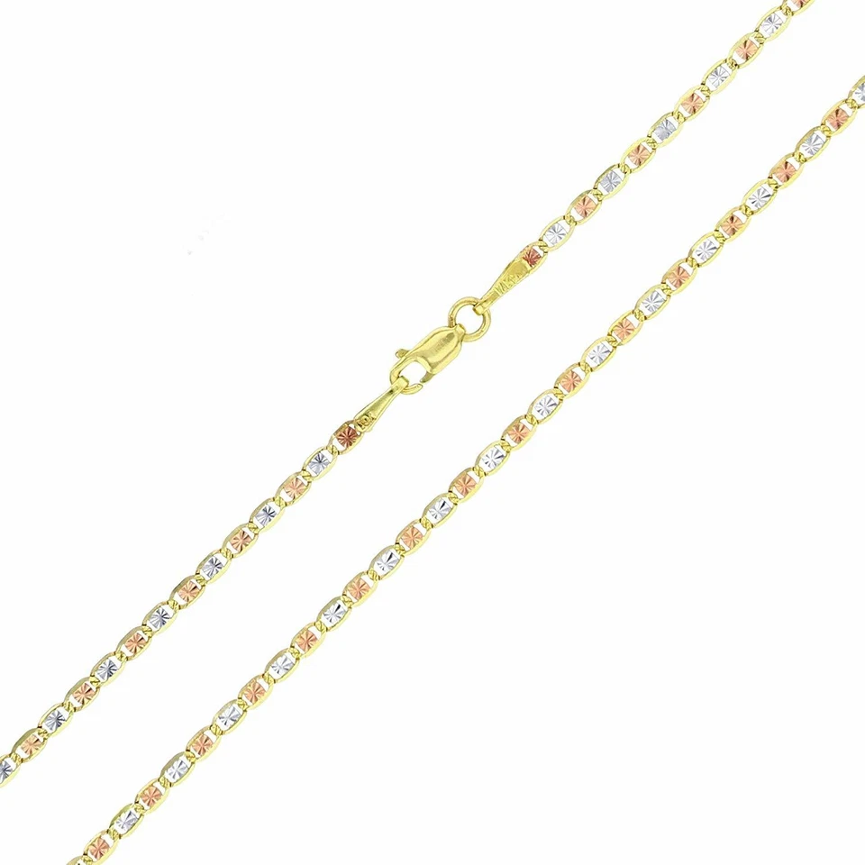 Valentino Star Chain Anklet Ankle Bracelet Real 10K Yellow White Rose Gold - Image 1 of 1