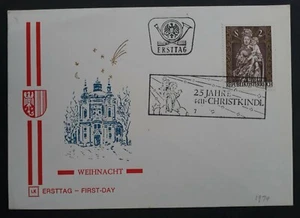 1974 Austria Christmas Cover ties 2s stamp cd Christkindl w Cachet - Bild 1 von 2