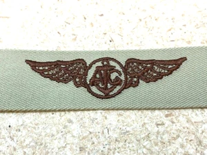 USN Navy Aircrew Breast Patch Desert Tan Sew on Tab NAWS NAC - Picture 1 of 3