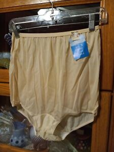 Vintage Panties 12-20 1960s Cotton Lined Nylon Gusset NOS Panty Beige 8 