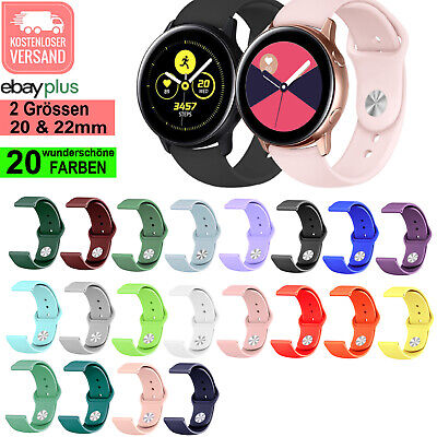 ⭐️ Silikon Armband Für Samsung Galaxy/Active Watch/Huawei GT/GT2 GT2 E/20mm 22mm • 7.38€