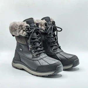 UGG “Adirondack III Boot” Women's Waterproof Leather Winter Boot (Black) NEW - 6 - Picture 1 of 16