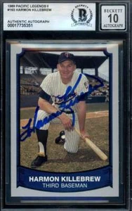 Harmon Killebrew Gem Mint 10 Beckett BAS Signed 1989 Pacific Legends Autograph - Picture 1 of 2