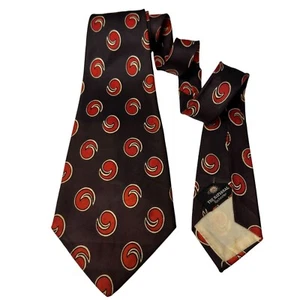 Vtg 40's National PLUM Silk Neck Tie Red ATOMIC BOMB SWING Rockabilly Necktie - Picture 1 of 5