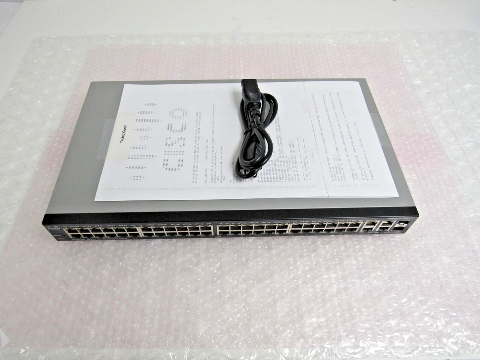 CISCO SF300-48 48-PORT 10/100 MANAGED SWITCH TESTED SEE PHOTOS 21-4 - Image 1 of 4