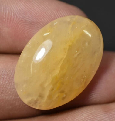 Rarest Cabochon 24.50 Ct Natural Orange Aventurine Quartz Semi-Precious Gemstone - Image 1 of 4