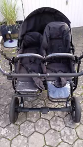 Zwillings oder Geschwisterkinderwagen Schwarz - Bild 1 von 21