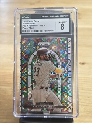 Fernando Tatis Jr Stained Glass Prizm 51/75 Power Plaid Padres  - Image 1 of 2