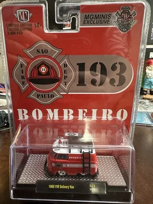 1960 M2 Machines Exclusive Salão Diecast Brazil FF VW delivery van Bombeiro 193 - Image 1 of 2