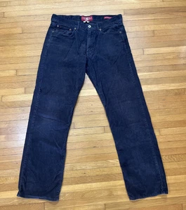 Lucky Brand 361 Vintage Straight Dark Brown Corduroy 5 Pocket Pants Mens 34 x 34 - Picture 1 of 6