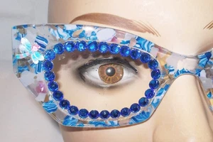 UNIQUE BOUTIQUE READING GLASSES 2.50 CATEYE FLORAL FRAME & RHINESTONES FREE SHIP - Picture 1 of 5