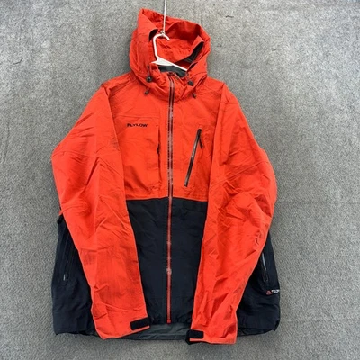 Flylow Quantom Pro Jacket Mens Large Black Orange Full Zip Ski Snowboard Gear - Image 1 of 4