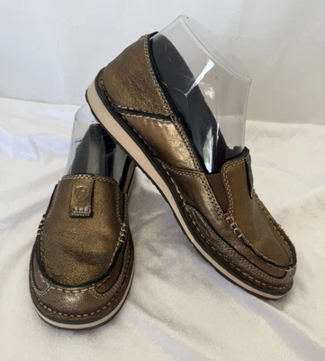 Mocasines Ariat Cruiser para mujer talla 8 bronce metálico sin cordones Foto 1 de 4