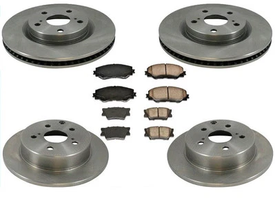 Подходит для 06–17 Rav4 с 3-м рядом сидячих тормозных дисков 296 мм роторы керамические тормозные колодки - Изображение 1 из 4