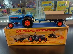 Matchbox K11-A Fordson Tractor & Trailer 1963 VN/MINT In Original K2 Box - Picture 1 of 22