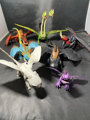 Cómo entrenar a tu dragón figuras juguetes sin dientes *lote de 7 Dream Works Foto 1 de 4
