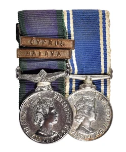 General Service Cyprus & Malaya & Police Exemplary Service Miniature Medal Pair - Picture 1 of 2