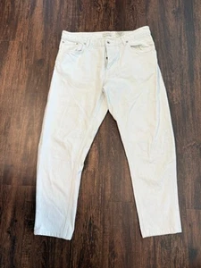 SUITSUPPLY Mazzini Denim Jeans Mens 35x34 (35x26*) Italy Light Wash Tapered Leg - Picture 1 of 9