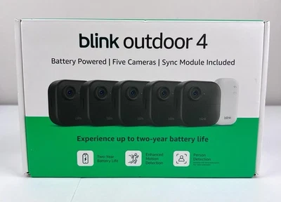 Blink Outdoor 4 Battery Powered 5 Camera Smart Security System Alexa NIB - Image 1 of 4