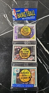 1989-90 Fleer Basketball RACK Pack with MICHAEL JORDAN and Karl Malone! - Picture 1 of 3