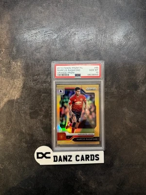 2019-20 Panini Prizm Premier League Marcus Rashford /25 Gold Power PSA10 - Image 1 of 2