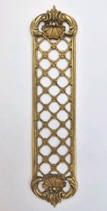 Vergoldete Messing verzierte Gitter Drücker Tür Fingerplatte - 12" (32cm) - Bild 1 von 5