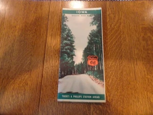 Vintage 1942 Phillips 66 Iowa Official Road Map Phillips Petroleum Company READ - Picture 1 of 10