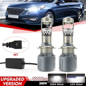 2x H7 Super Brillantes LED Faros Bombillas 40000LM Kit Alto Bajo 6500K Blanco - Imagen 1 de 14