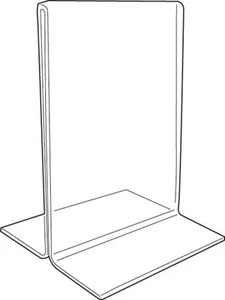 1 x Soporte para Letrero Acrílico - Vertical 2 Lados - 127x178mm (BD1213) ¡Envío Gratuito! - Imagen 1 de 1