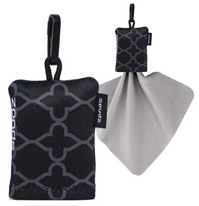 Paño de lente clásico Spudz 6x6 en bolsa - negro geométrico - Imagen 1 de 1
