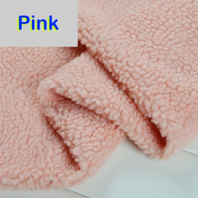 DIY Half Meter Sherpa Fleece Lining Fabric Lambskin Thermal Lined Material Sew - Image 1 of 4