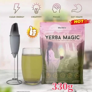 Yerba Magic Strawberry Matcha 30 Servings,3-in-1 Super Drink -Clean Energy 300 g - Bild 1 von 11