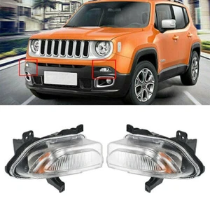 2pcs Front Park Clear Turn Signal Lamp Light For 2015-2017 2018 Jeep Renegade - Picture 1 of 7