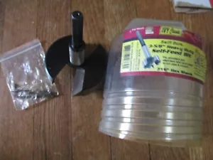 NEW IVY CLASSIC WOOD PLASTIC 3-5/8in 2-Cutter Self-Feed Bit - 7/16in Hex Shank - Picture 1 of 4