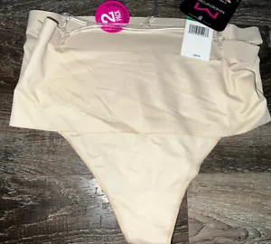 Maidenform ~ 2 paia di mutandine donna perizoma liscio controllo della luce beige ~ L - Foto 1 di 3