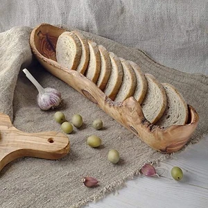 Olivenholz Dekoschalen, Teigschale, Servierschale, Holzmittelstück, 16 Zoll - Bild 1 von 6