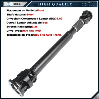 Conjunto de hélice de eje de transmisión delantero 52123326AB para Dodge Ram 2500 3500 diésel 03-13 Foto 1 de 4