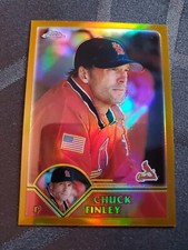 2003 Topps Chrome Gold Refractors #251 Chuck Finley /449 Cardinals !!!