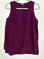 Jigsaw Women Purple %100 Silk Top Size 8