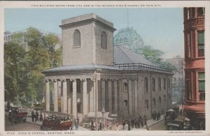 Boston Massachusetts Kings Chapel Second on Site Phostint Postcard - Picture 1 of 2