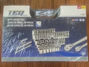 TEQ Correct Pro 68 Piece Mechanics Socket Set SAE Metric 1/4" 3/8" (Brand New) - Picture 1 of 3