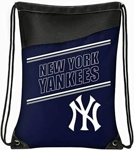 New York Yankees Incline Style Backsacks Backpacks 18"H x 13.5"W  Braided Drawco Cover