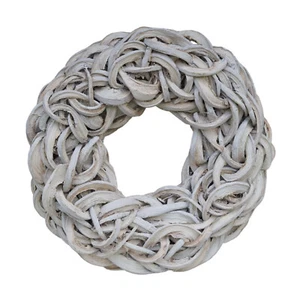 Kranz Dekokranz Türkranz Naturkranz Wandkranz Türschmuck Kokos 40 cm Weiss - Bild 1 von 9