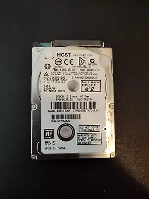 HGST Z5K500-500 500GB SATA 3GB/s 2.5 5400 RPM HDD HTS545050A7E362 Item 069 - Image 1 of 2