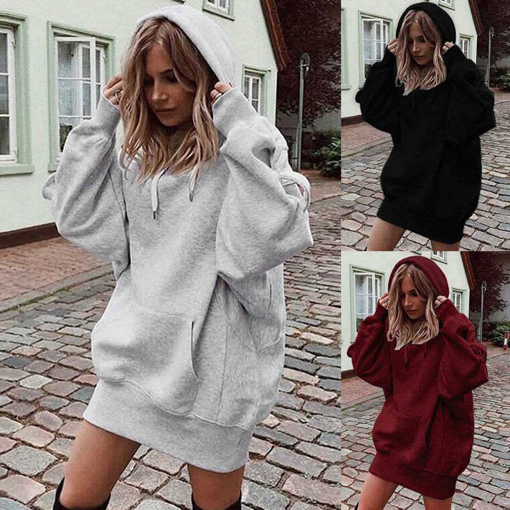 Winter Women Casual Loose Hoodie 