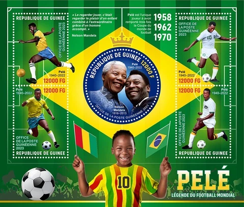 2023/02 - GUINEE - PELE            4V  complet set    MNH ** Cover